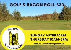 Golf and Bacon Roll